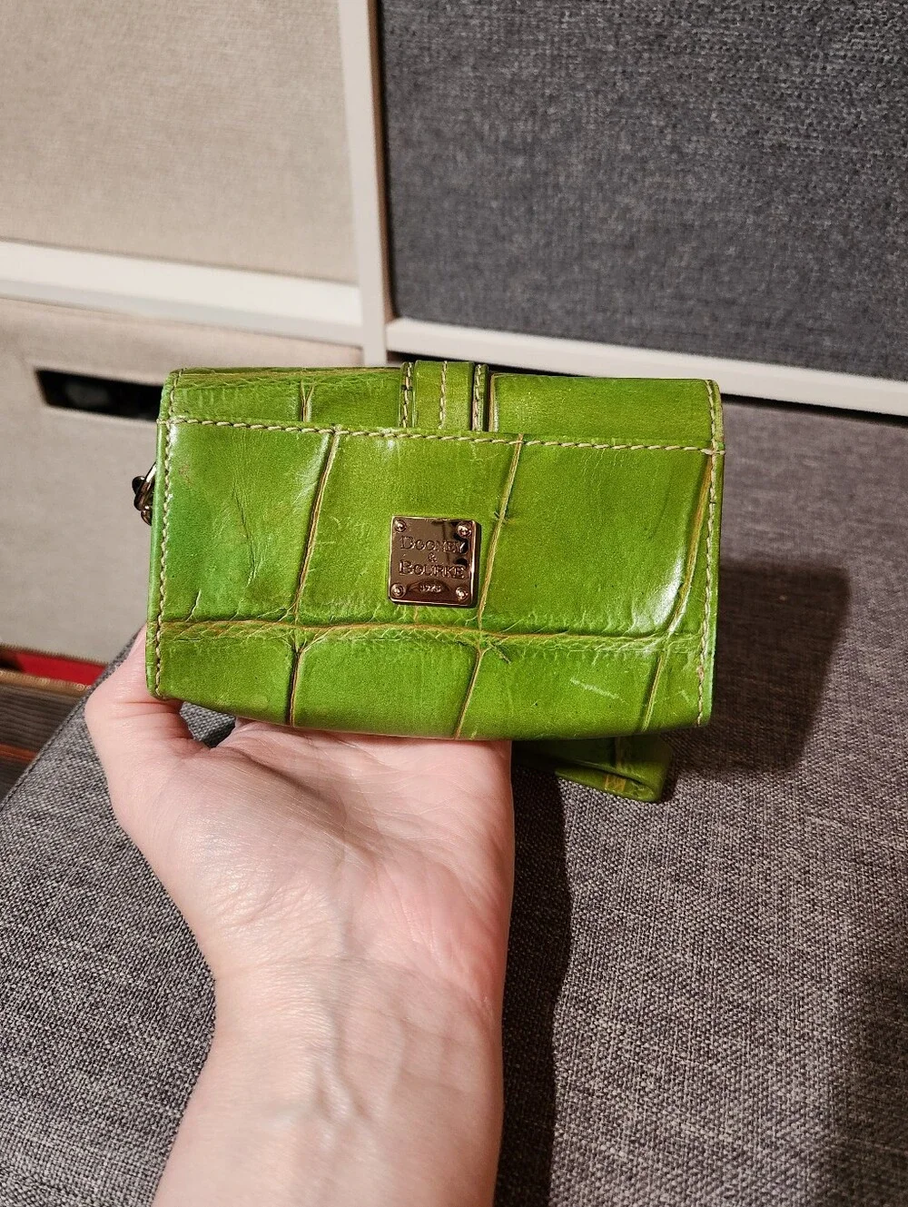Dooney And Bourke Croc Embossed Wristlet